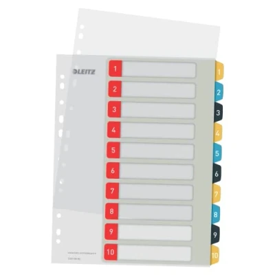 Image de Leitz Cosy Series 12470000 Lot de 15 intercalaires inscriptibles 1 à 10 pièces Format A4 Multicolore