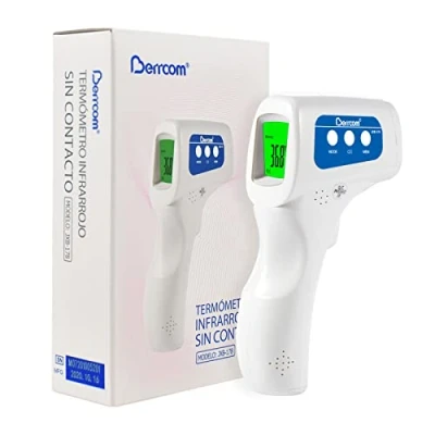 Image de Berrcom Thermomètre Frontal Adulte, Médicale Bébé, Infrarouge sans Contact pour Enfants avec Avertissement de Fièvre, Écran LCD, Fonction Mémoire