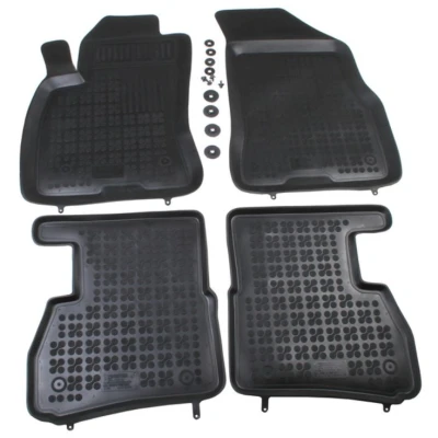 Image de REZAW PLAST 201512 Ensemble de tapis sol Caoutchouc avant et arrière noir FIAT: Doblo II Break
