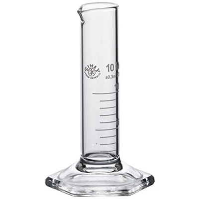 Image de neolab E, coktail de pied 1275 éprouvette graduée 10 ml forme basse, 6 pans classe B (Lot 1)