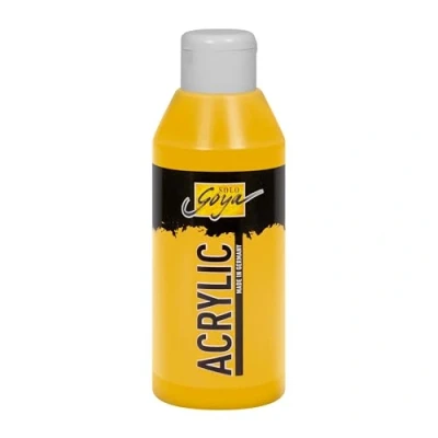 Image de Kreul 84222 Solo Goya Acrylic Ocre Clair, Flacon de 250 ML, Peinture Acrylique crémeuse Polyvalente qualité étude, à Base d&#039;eau, séchage Rapide et Mat
