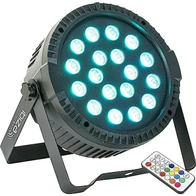 Image de Ibiza Projecteur Par Light THINPAR 18X1RGB Extra plat 18 LED RGB 1W