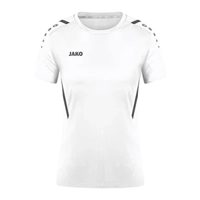 Image de JAKO Maillot Challenge (Manches Courtes), Femme, Blanc/Anthra Clair, 44