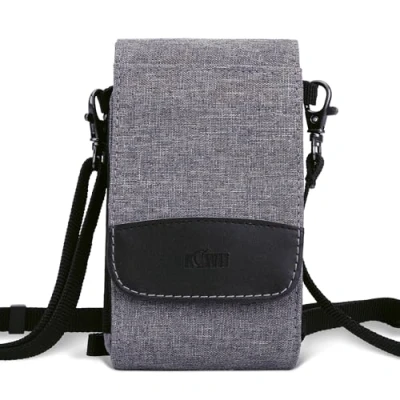 Image de KIWIFOTOS Pochette de Voyage Double Couche pour Téléphone Portable avec Bandoulière Multifonction Smartphone, Batterie Externe, Carte Dimensions Intérieures 160 x 84 15 mm