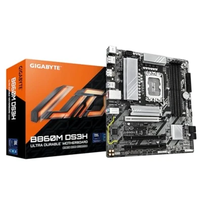 Image de GIGABYTE B860M DS3H Carte mère Processeurs Intel Core Ultra, VRM 5+1+2+1 Phases, jusqu&#039;à 9066MHz DDR5, 1xPCIe 5.0 + 4.0 M.2, LAN 2,5 GbE, USB 3.2 Gen 2