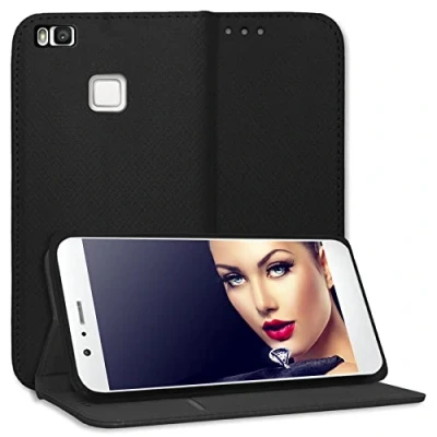 Image de mtb more energy® Housse Coque Bookstyle pour Huawei P9 Lite (VNS L21,… / 5.2&#039;&#039;) Noir Similicuir étui Poche Pochette de Protection