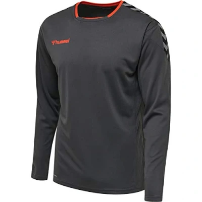 Image de hummel Homme Hmlauthentic Poly Jersey L/S Maillot, Asphalte, S EU