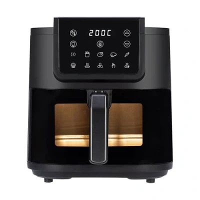 Image de ARDES friteuse à air chaud ARFRYA08LV, capacité 8 litres, extra profond avec affichage numérique, fenêtre tactile et éclairage intérieur minuterie, FRIGGISANA INFINITY WIN
