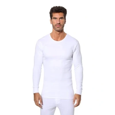 Image de ABANDERADO Homme Termal Algodón Invierno C/Redondo Haut Thermique, Blanc, XXL EU