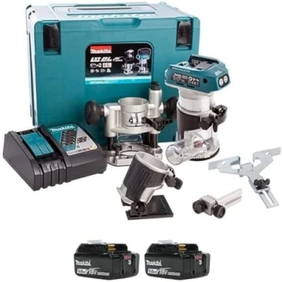 Image de Affleureuse 18V Li Ion BL (2x5,0 ah) sans base déportée MAKITA DRT50RTJX2