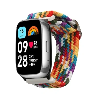 Image de kwmobile Bracelet Compatible avec Xiaomi Redmi Watch 3 Active Bracelets de Rechange en Nylon pour Fitness Tracker Multicolore
