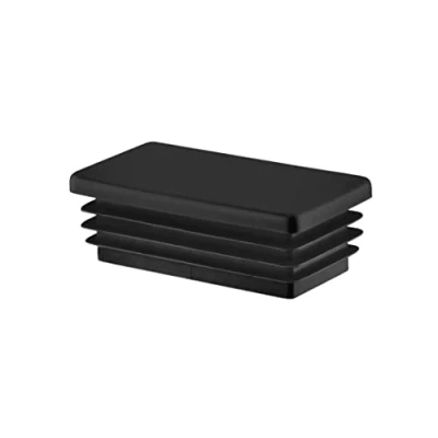 Image de Bouchon pour Tube rectangulaire Capuchon 40x20 mm Noir 4 pcs. Plastique Embout Bouchons d&#039;obturation 4x2 cm EMFA®