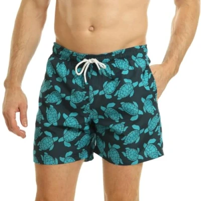 Image de Ript Performance Hommes Essentials Short de bain à séchage rapide avec protection solaire UV 50, Marine/Turquoise, XL