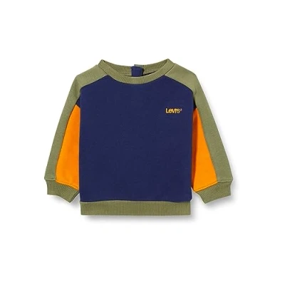Image de Levi&#039;s Lvb Logo Colorblock Crew Bébé Garçon, Caverne Océanique, 12 Mois