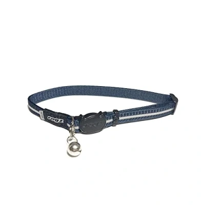 Image de Collier Rogz Alleycat. Mécanisme de Rupture Ajustable au Poids Pour Une sécurité maximale. Réfléchissants, Chat, (Bleu Foncé)