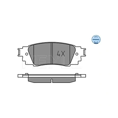 Image de MEYLE 025 224 3415 Jeu de plaquettes frein Essieu arrière contact signal d&#039;usure exclu TOYOTA: C HR, RAV4 V, LEXUS: UX, RX IV, ES VII