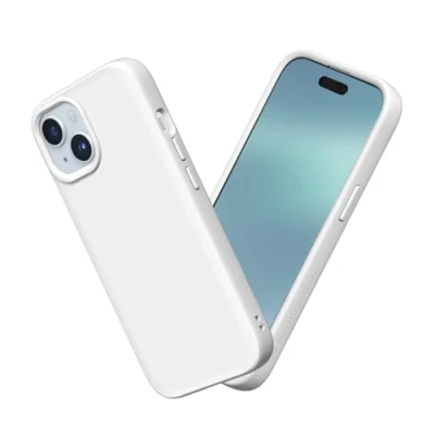 Image de RHINOSHIELD coque compatible avec [iPhone 15 Plus] SolidSuit fine technologie d&#039;absorption des chocs et finition premium mate Blanc