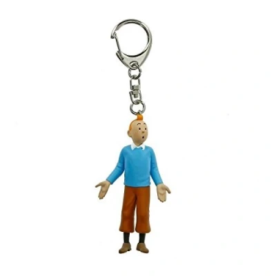 Image de Keyring chain figurine Tintin wearing blue sweater 8,5cm Moulinsart 42488 (2012) by
