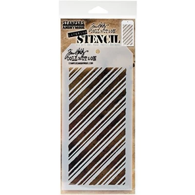 Image de Matrices Anonymous Tim Holtz Couches Pochoir, Multicolore, 27.94 x 11.43 0.25 cm