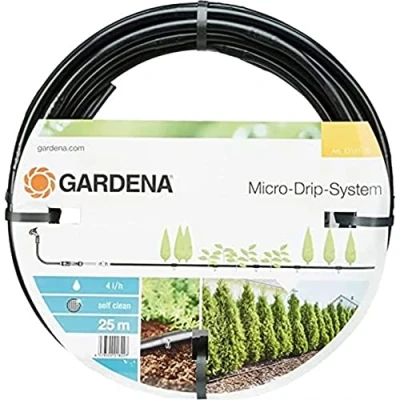 Image de Gardena Extension de tuyau à goutteurs intégrés surface 13 mm (1/2 Pouce) : rallonge 25 m pour kits démarrage rangées plantes (13131 20)