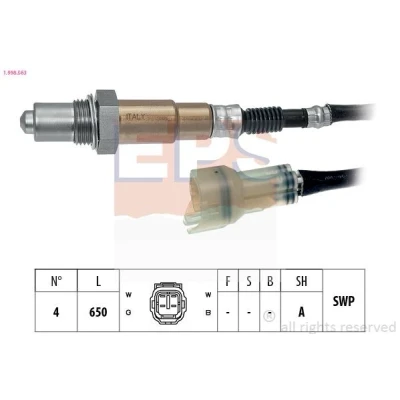 Image de EPS 1.998.563 Sonde lambda chauffé, planaire, Filetage prégraissé SUZUKI: SWIFT 3, IGNIS 2, Wagon R+ II 3/5 portes, SUBARU: JUSTY 3