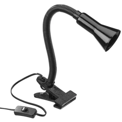 Image de TRIO, Lampe à fixer, Flexo 1xE14, max.18,0 W Corps: Plastique, Noir L:8,2cm, H:30,0cm, P:30,0cm IP20,Interrupteur de cordon