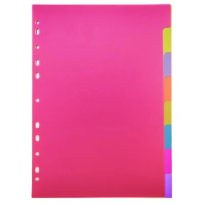 Image de PVC/polypropylène marque PLUS Office modèle SEPARATORES A4 PP 8PEST.TRASLUC.