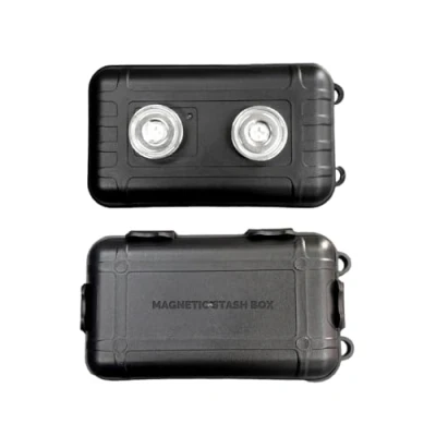 Image de boîte de rangement cachée, magnétique sous la carrosserie voiture, cache clés, objets valeur, d&#039;argent, (noir, petit)