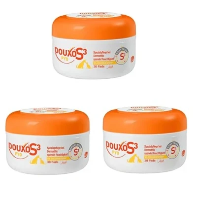 Image de CEVA Douxo S3 Pyo Pads Lot de 3 paquets 30 tampons nettoyage Pour chiens et chats nettoyer la peau En cas déséquilibre bactérien et/ou lié à levure