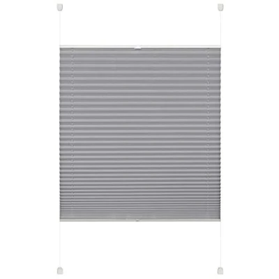 Image de Deco Company Gardinia Clipser, Opaque, Kit de Montage Inclus, Store plissé à 2 Rails EASYFIX, Beige, 80 x 130 cm, Polyester
