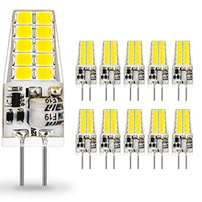 Image de Auting Ampoule LED G4 12VAC/DC, Blanc Froid 6000k 3W 300Lm, Ampoules d&#039;éclairage équivalent à 30W Halogène, Non dimmable,10 pièces