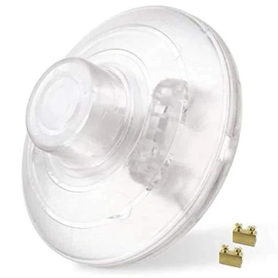 Image de Interrupteur de lampe avec contacts à vis pied intermédiaire 1 pôle 2 A Transparent rond peut être connecté un câble ou 3 fils