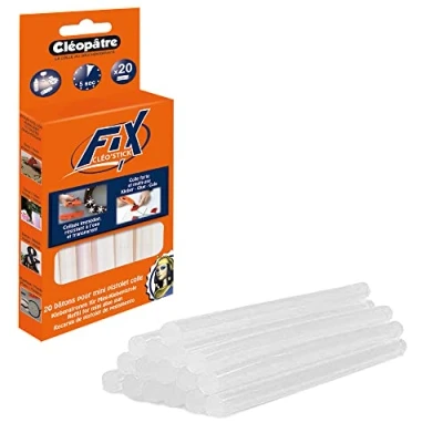 Image de CLEOPATRE Lot de 3 Blisters 20 bâtons colle Multi usage recharge pour pistolet à