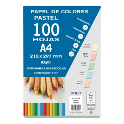 Image de DOHE Papier A4 coloré de 80 g vert pastel 100 feuilles 30192