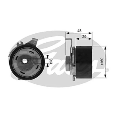 Image de GATES FleetRunner Micro V Stretch Fit T43003 Poulie tendeur, courroie crantée