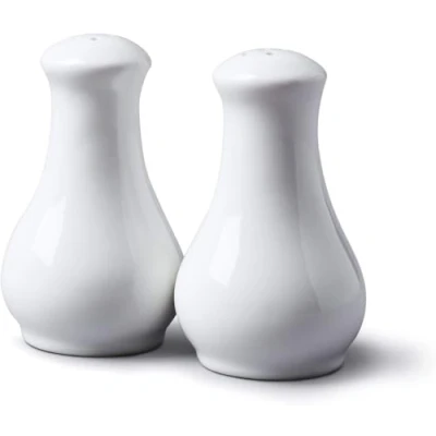 Image de WM Bartleet &amp; Sons Bouteilles d&#039;huile d&#039;olive et vinaigre (24 cm) avec bec verseur en acier inoxydable salière poivrière (13 Fabriqué porcelaine Finition lisse classique