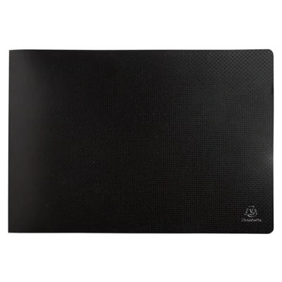 Image de Exacompta Réf. 86530E Carton de 5 Protège documents OPAK 20 pochettes cristal lisse 40 vues pour format A3 dimensions 32 x 48 cm couverture en polypro semi rigide couleur noir