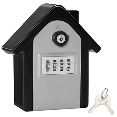 Image de Boite a Cle Securisee Mural Clé avec Code Numérique &amp; Clés d&#039;urgence, Grand Key Safe Box Format XL Coffre Clef Extérieur pour Maison, Bureau, Usine, Garages (Argent)