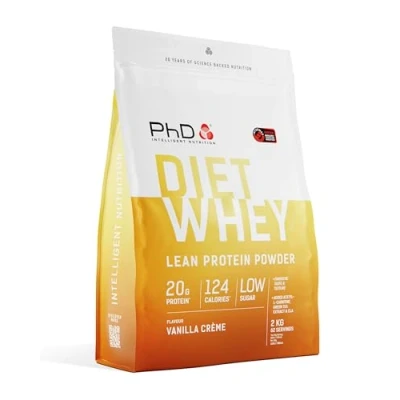 Image de PhD Nutrition Diet Whey Poudre de protéines 2kg Crème vanille, Pauvre en calories, High Protein pour compléter le régime avec 16g par portion