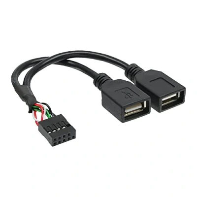 Image de USB 2.0 ADAPTERKABEL 2X BUCHSE A AUF PFOSTENA…