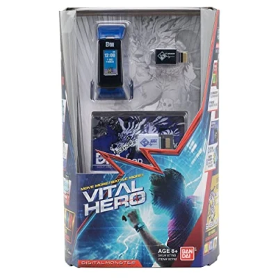 Image de Bandai Namco Digimon Vital Hero Tracker d&#039;activité interactif/Montre numérique/animal de compagnie virtuel (bleu)