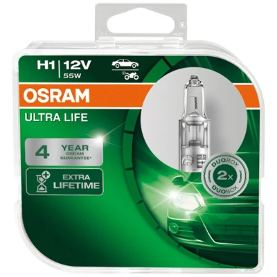 Image de OSRAM 64150ULT HCB Ampoule, projecteur longue portée H1 12V 55W 3200K Halogène CITROËN: C3 I 3/5 portes, C4 II 5 C5 3, RENAULT: LAGUNA 2