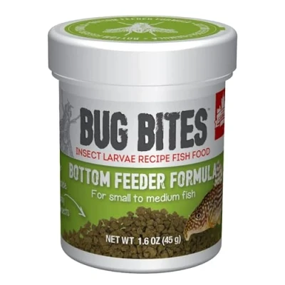 Image de Fluval Bug Bites Fischfutter, mit Insektenlarven, für am Boden fressende Fische, sinkendes Granulat, 1,4 2mm, 45g