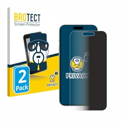 Image de BROTECT (2 Pièces) Protection Anti Espion pour Apple iPhone 16 Privacy Film, Écran de Confidentialité, Filtre lumière bleue