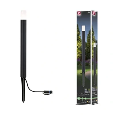 Image de Paulmann 94537 luminaire d&#039;extérieur LED Plug &amp; Shine borne Lumineuse Flarea IP65 600 mm Blanc Chaud 1x3,6 W gradable Noir métal 3000 K, 3.6
