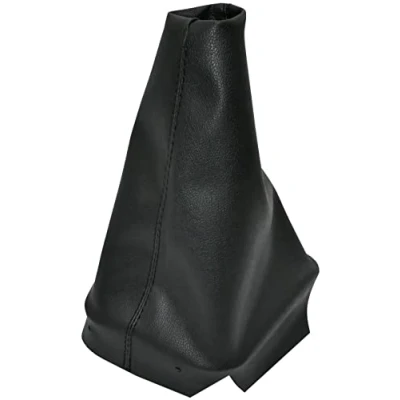 Image de AERZETIX C58531 Soufflet de levier vitesse compatible avec Peugeot 307 2001 à 2009 couleur: noir en cuir synthétique