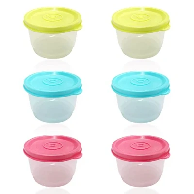 Image de YSDYY Lot de 6 boîtes conservation avec couvercle, anti fuite, réutilisables, empilables, passent au micro ondes, congélateur et lave vaisselle (160 ml)