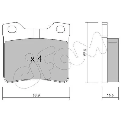 Image de Kit de plaquettes frein, frein à disque CIFAM 822 192 1