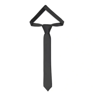 Image de Ladeheid Cravate pour enfants garçons Look élégant mat, Pré nouée avec une fermeture scratch, Parfaite les occasions spéciales clip élégante TKM (31cm x 4cm, Noir)