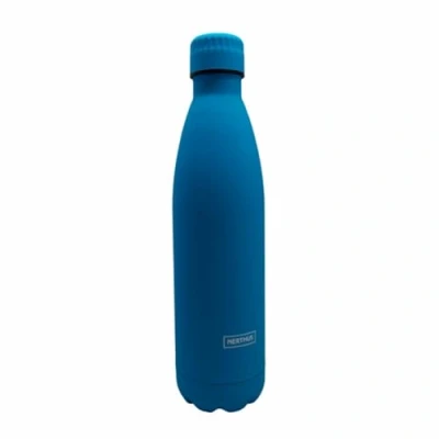 Image de Nerthus FIH 605 Thermos Double paroi pour friandises et Chaudes Design Bleu 750 ML sans BPA, Bouchon hermétique, Acier Inoxydable 18/23